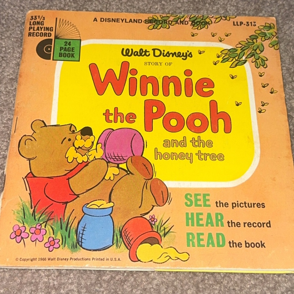 Vintage Walt Disney’s Winnie the Pooh Storybook Record